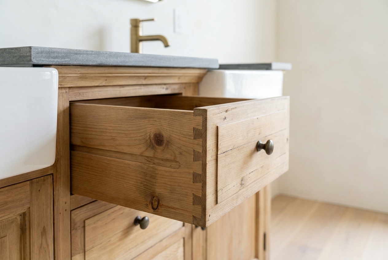 Solid wood versus MDF bathroom vanity