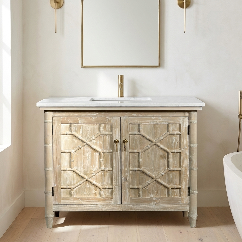 Calypso 40 reclaimed wood vanity