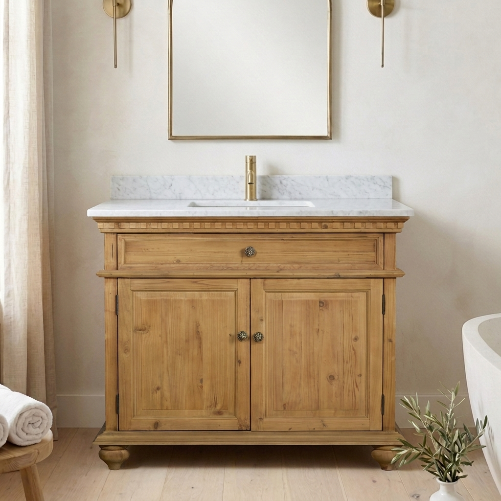 Creswell 40 reclaimed wood vanity