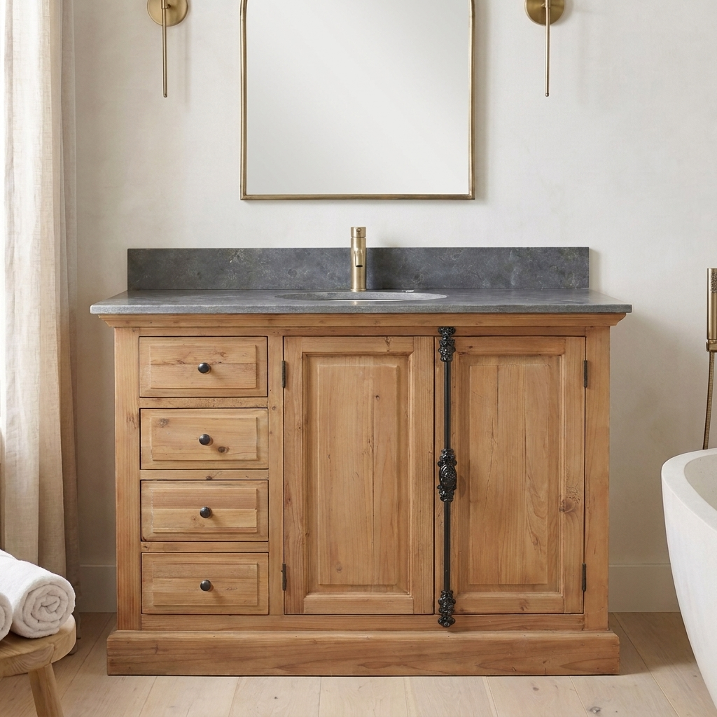 Lakenham 43 reclaimed wood vanity