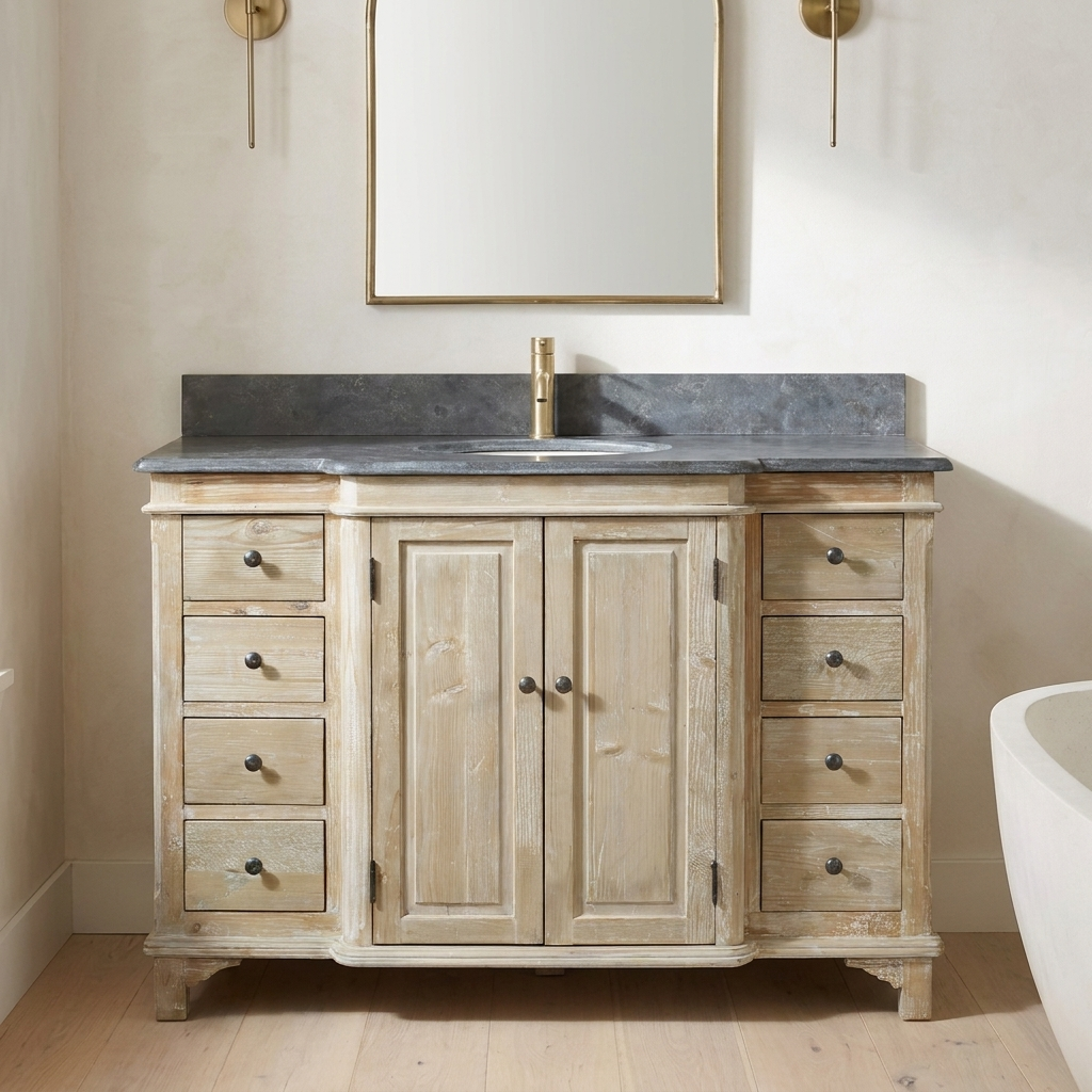 Baldwin 46 reclaimed wood vanity