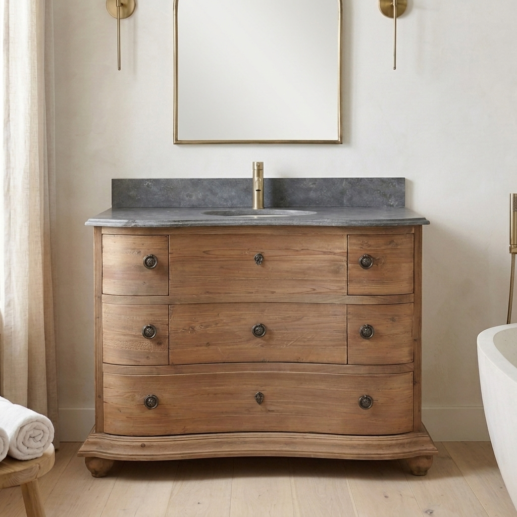 Newton 48 reclaimed wood vanity