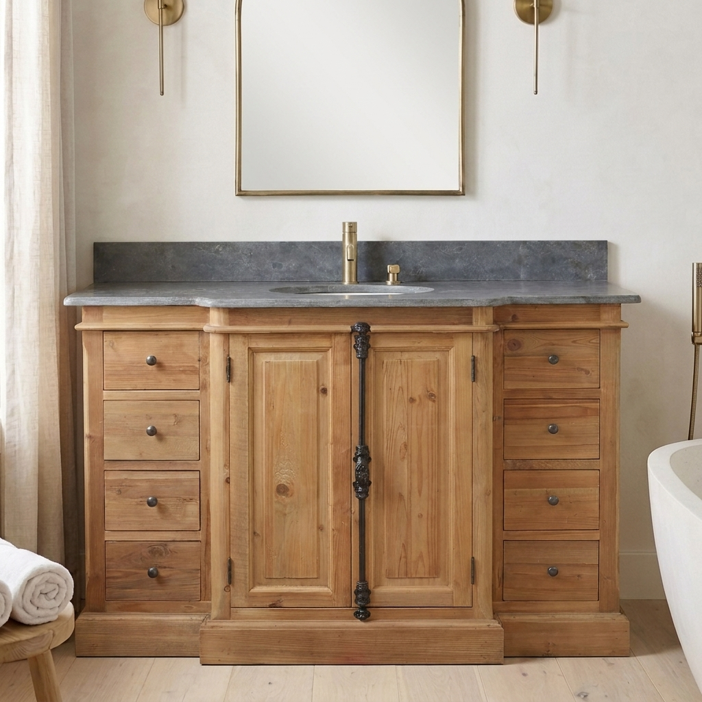 Ocracoke 48 reclaimed wood vanity