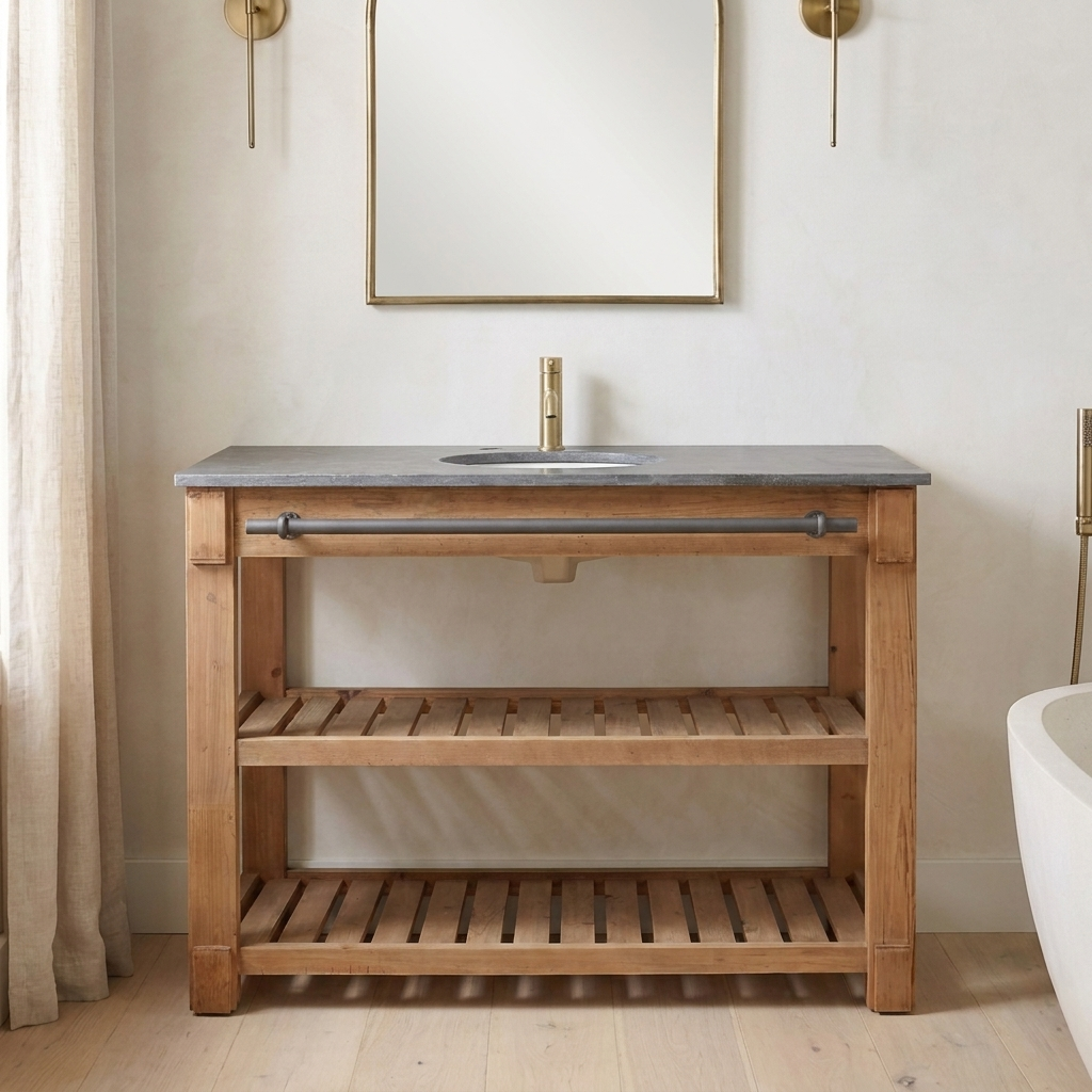 York 48 reclaimed wood vanity