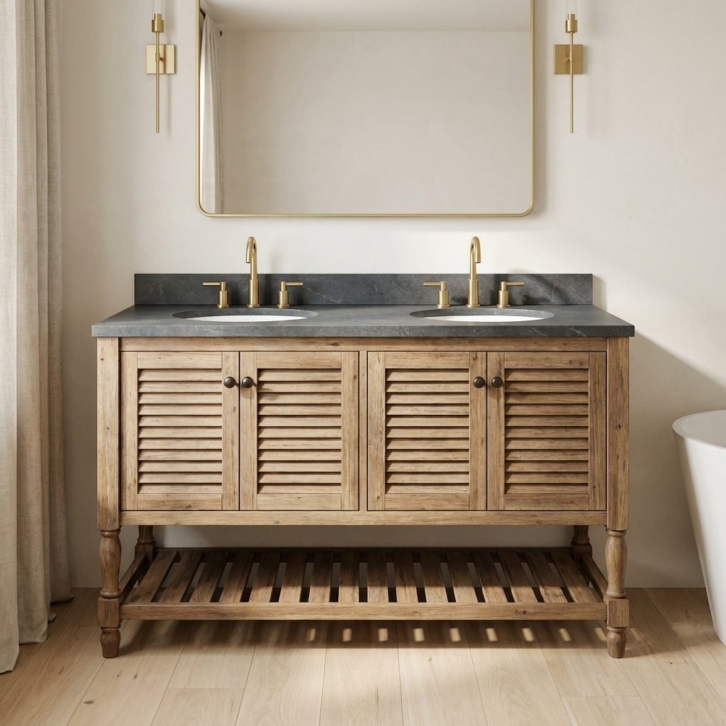 Shallotte 63 reclaimed wood vanity
