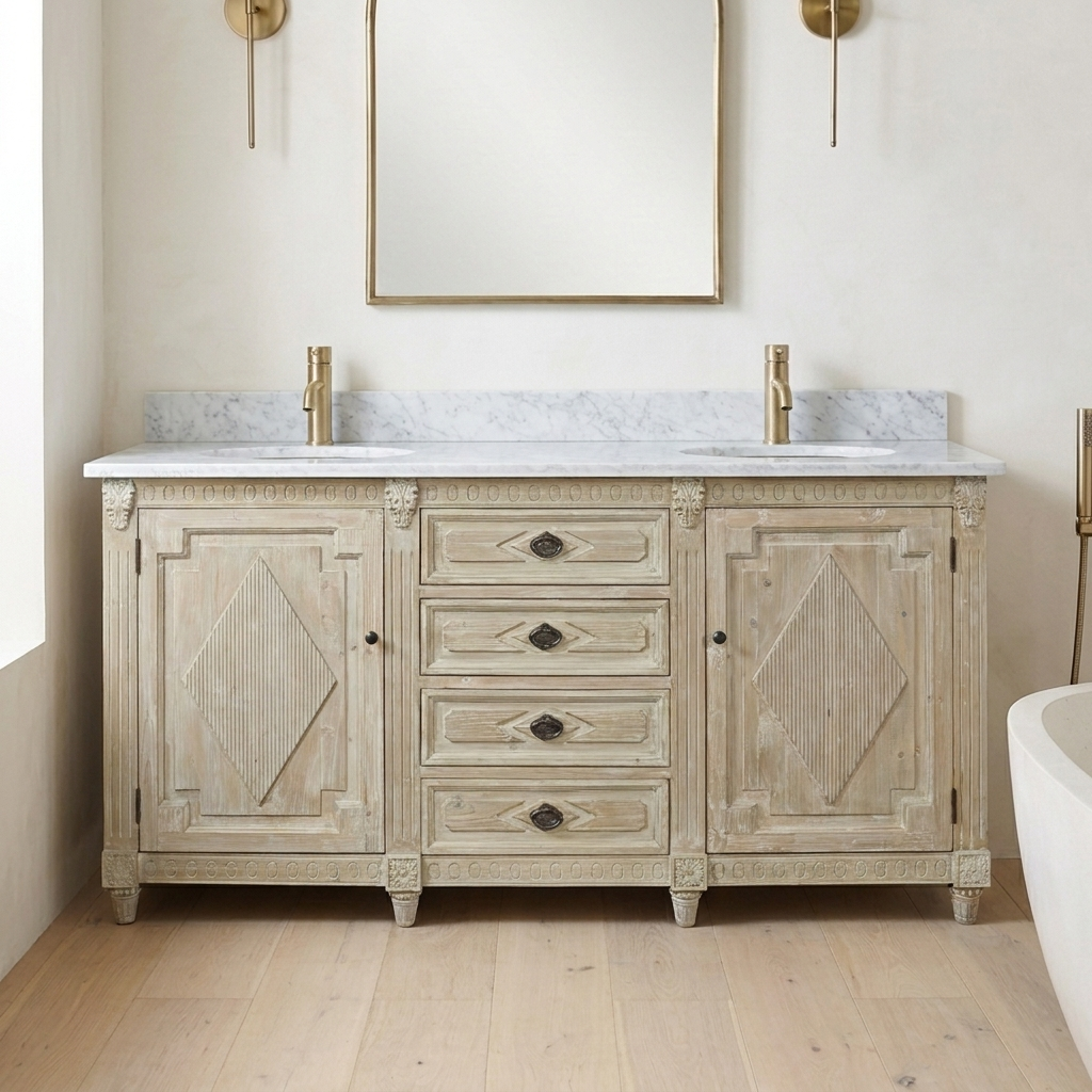 Littleton 71 reclaimed wood vanity