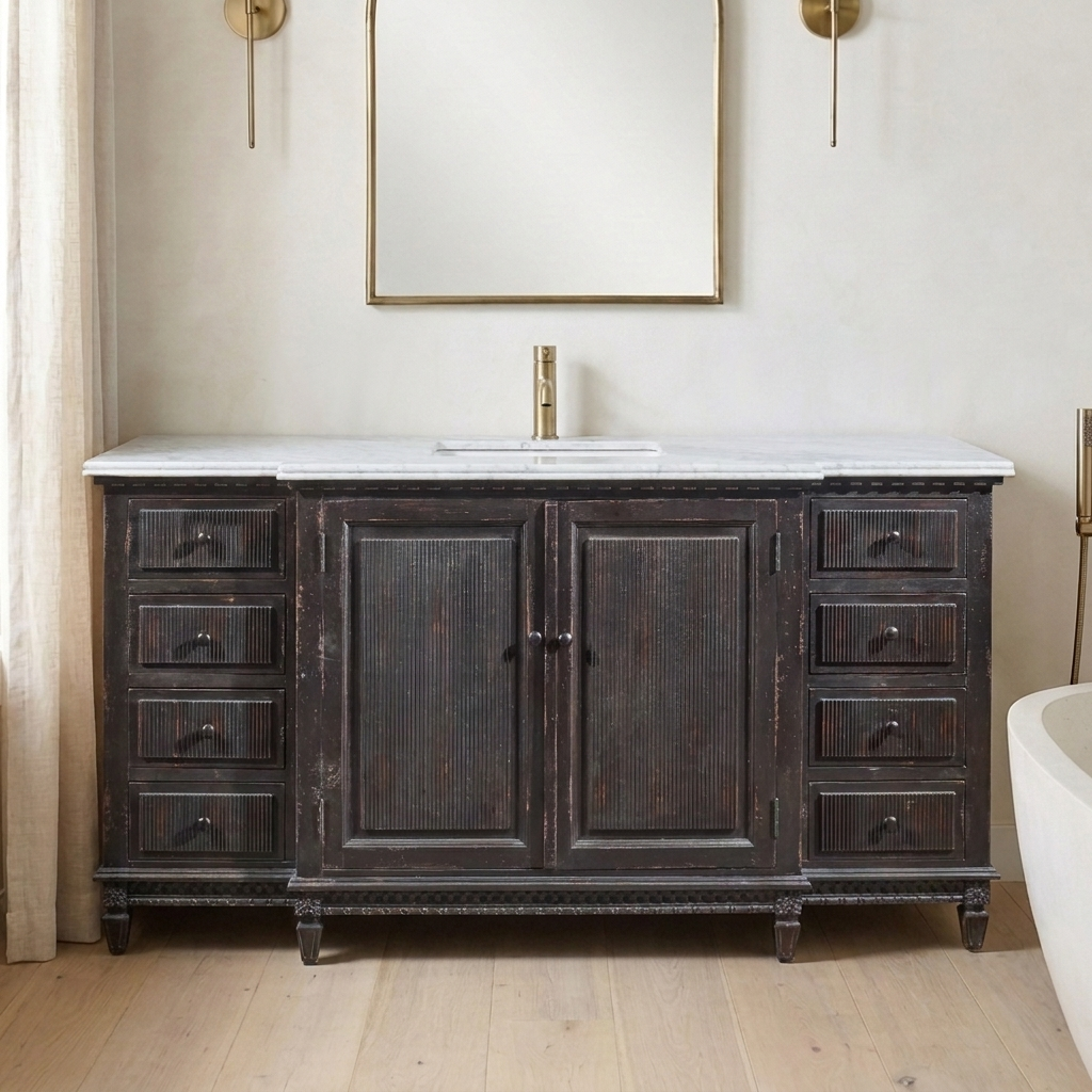 Louisburg 71 reclaimed wood vanity