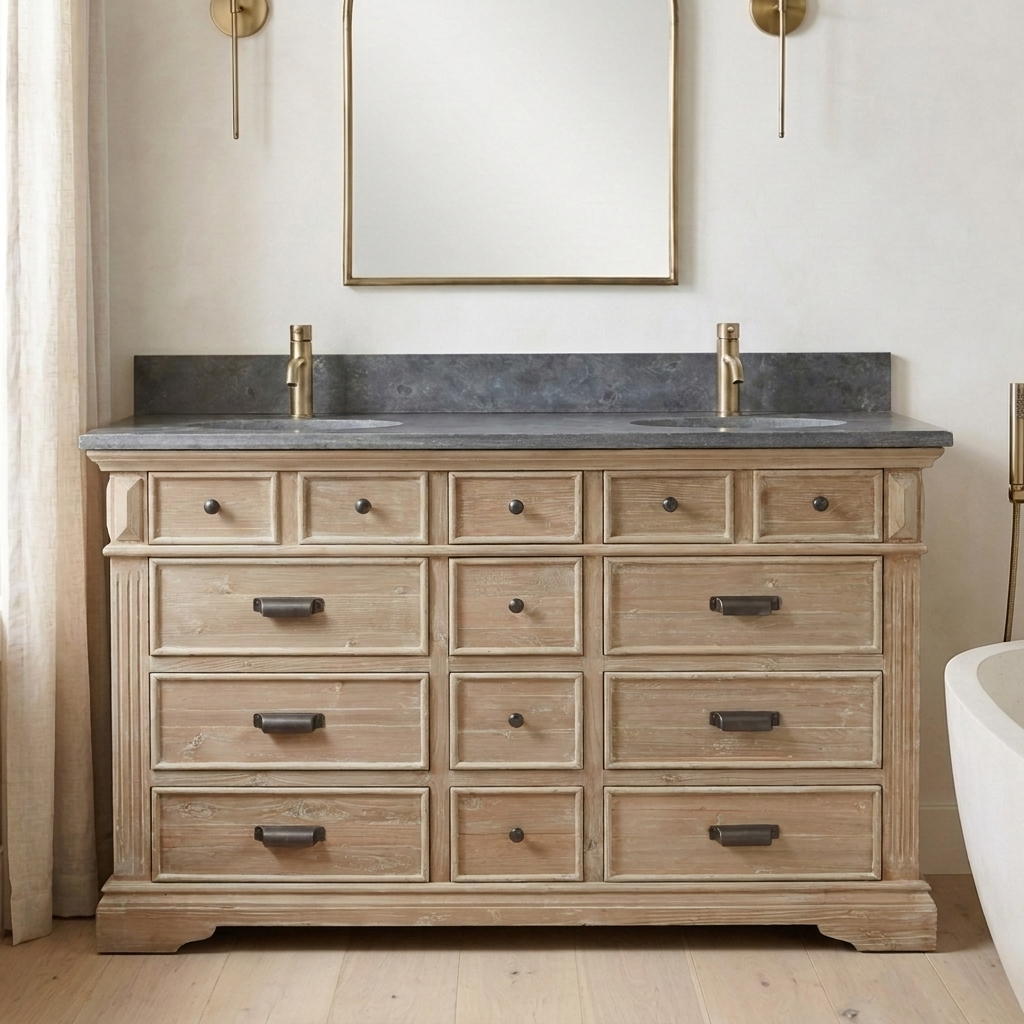 Crayford 75 reclaimed wood vanity